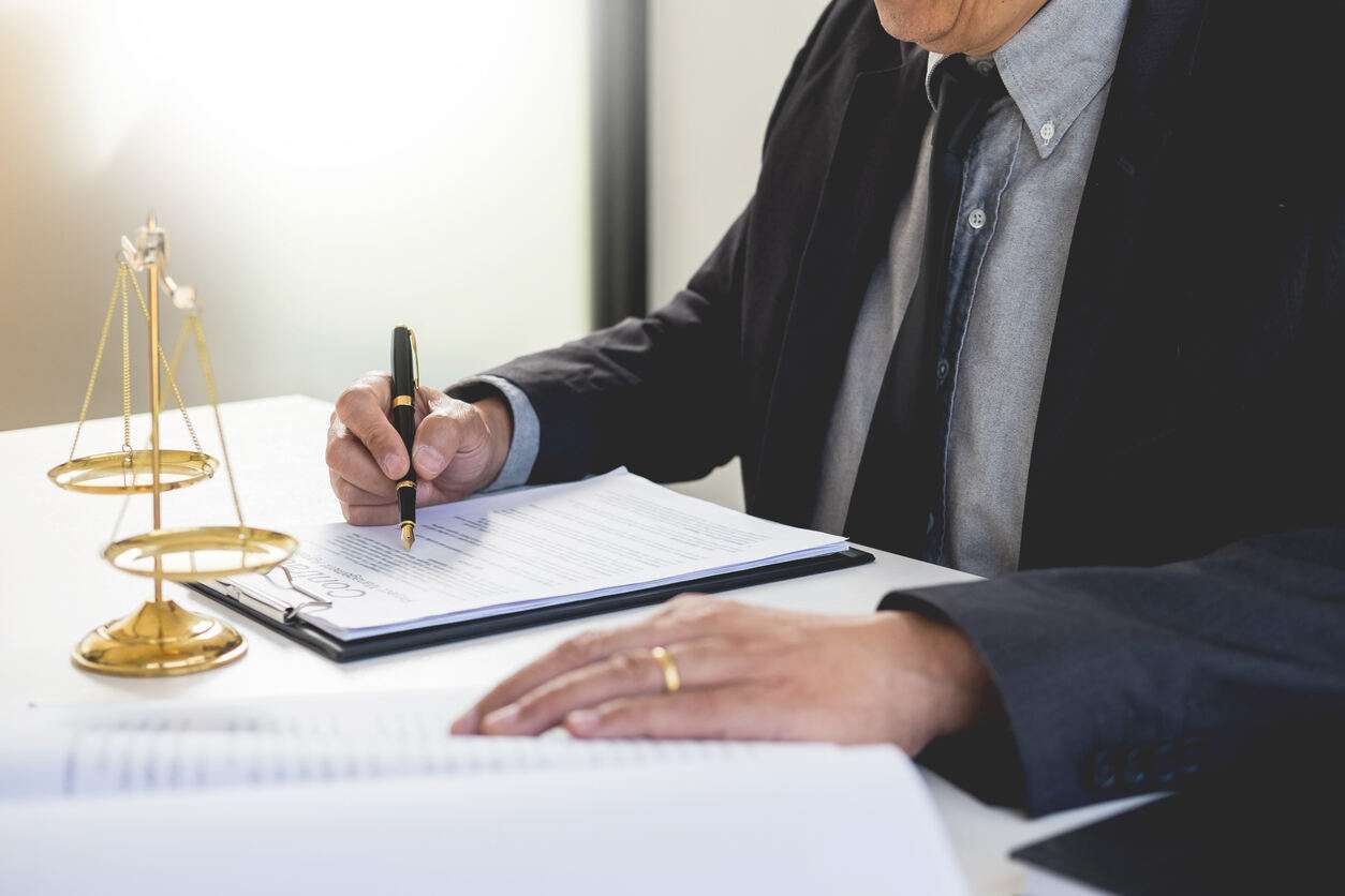 hollywood personal injury lawyer lawyer Working At Desk In Room