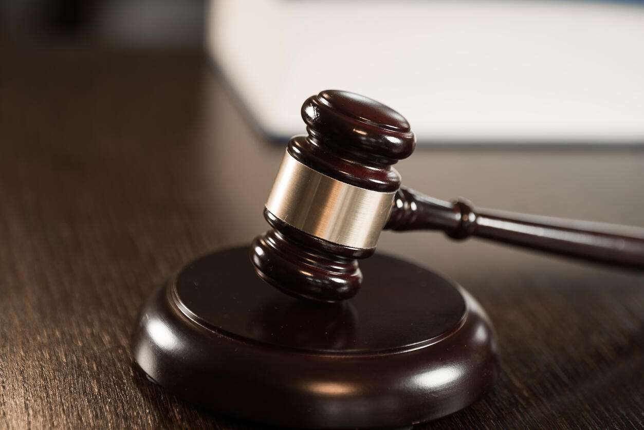 back and spine injury lawyer lawyer gavel on the wooden table
