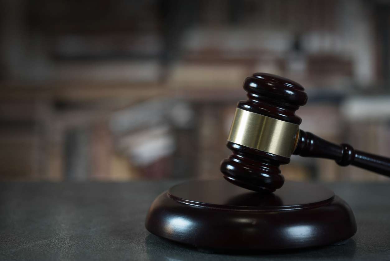 Justice theme. Law wooden gavel barrister, justice concept, legal system, place for typography, Law concept Lawyer gavel on the black table