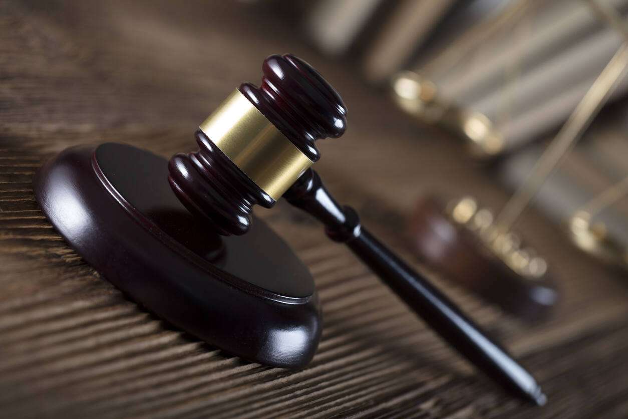 neck injury lawyer lawyer gavel on the table